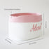Personalized Storage Basket - Medium - Cursive - Pink